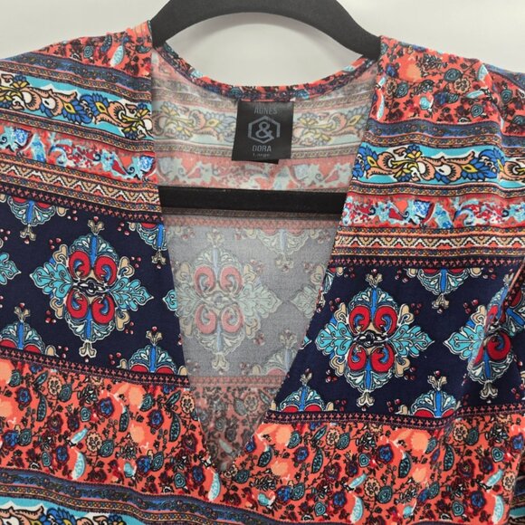 Agnes & Dora Boho Short Sleeved Maxi Dress Size Large - Picture 7 of 14